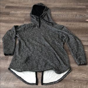 Bleecker & Mercer Back ZIP Funnel Neck Sweatshirt